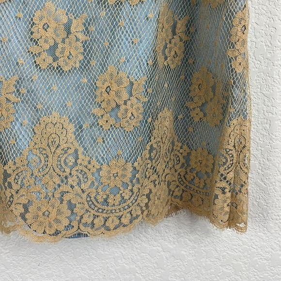 Moschino Cheap and Chic Lace Baby Blue Overlay Skirt Y2K - Picture 2 of 9